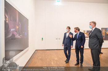 Sebastian Kurz Privatführung - Albertina, Wien - Mo 23.08.2021 - Trevor Dow TRAINA, Klaus Albrecht SCHRÖDER, Sebastian KURZ49