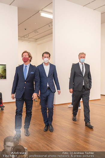 Sebastian Kurz Privatführung - Albertina, Wien - Mo 23.08.2021 - Trevor Dow TRAINA, Klaus Albrecht SCHRÖDER, Sebastian KURZ50