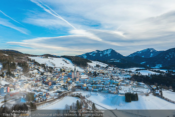 Luftbilder Mariazell - Mariazell - Do 27.01.2022 - Luftbilder Mariazell, Basilika, Kirche, Ortschaft8