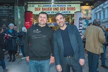 Kinopremiere ´Der Bauer und der Bobo´ - Gartenbaukino Wien - Mi 20.04.2022 - Christian BACHLER (Wutbauer), Florian KLENK2