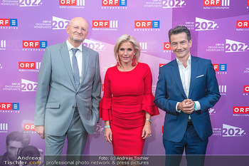 ORF III Programmpräsentation - Globe Wien - Mi 04.05.2022 - Peter SCHÖBER, Kathrin ZIERHUT-KUNZ, Roland WEISSMANN1
