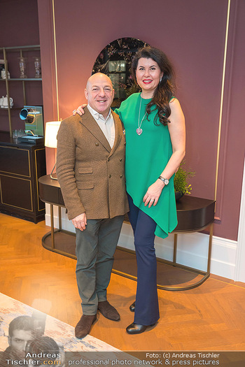 Haute Couture Award - Rosewood Hotel, Wien - Mo 16.01.2023 - Zoryana KUSHPLER mit Ehemann Mikhail BRON7