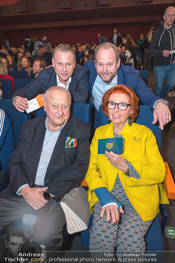 Kinopremiere ´Sterne unter der Stadt` - Gartenbaukino Wien - Di 28.02.2023 - Familie Rudolf Purzel und Inge KLINGOHR mit Kindern Nils und Nik46