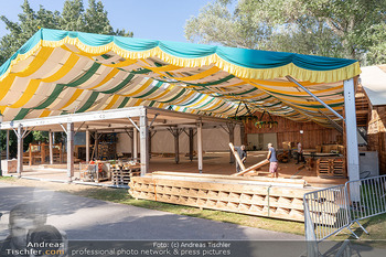 Kaiserwiesn PK - Kaiserwiesn, Wien - Do 07.09.2023 - Aufbau Zelte beim Riesenrad, Baustelle, Festzelt17
