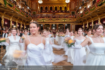 Philharmonikerball - Musikverein, Wien - Do 18.01.2024 - Tanzpaare, Eröffnung, Balltradition, tanzen, Tanzfläche, Bäll68