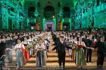 Jägerball  - Hofburg, Wien - Mo 29.01.2024 - Einzug der Debütanten, Tanzpaare, Tanzformation, Eröffnung200