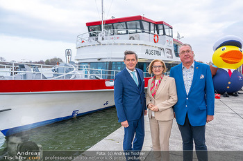 DDSG Flottenerweiterung MS Austria - Schiffsanlagestelle Reichsbrücke, Wien - Mi 06.03.2024 - Peter HANKE, Johanna MIKL-LEITNER, Wolfgang FISCHER24