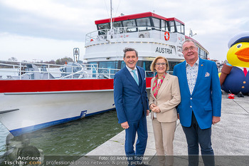 DDSG Flottenerweiterung MS Austria - Schiffsanlagestelle Reichsbrücke, Wien - Mi 06.03.2024 - Peter HANKE, Johanna MIKL-LEITNER, Wolfgang FISCHER26