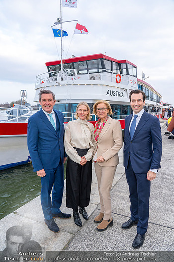 DDSG Flottenerweiterung MS Austria - Schiffsanlagestelle Reichsbrücke, Wien - Mi 06.03.2024 - Peter HANKE, Johanna MIKL-LEITNER, Martin WINKLER, Birgit WALLNE28