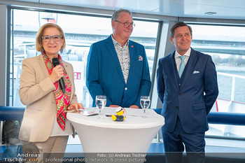 DDSG Flottenerweiterung MS Austria - Schiffsanlagestelle Reichsbrücke, Wien - Mi 06.03.2024 - Johanna MIKL-LEITNER, Wolfgang FISCHER, Peter HANKE44