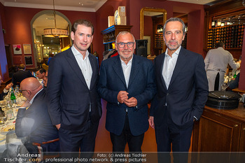 Gerald Gerstbauer 60er-Feier - Cantinetta Antinori, Wien - Di 15.10.2024 - Alfred GUSENBAUER, Sebastian KURZ, Christian KERN (ehem. Bundesk36