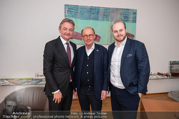 Weihnachtsfeier Gerstbauer - Büro Gerstbauer - Do 12.12.2024 - Othmar KARAS mit Sohn Gabriel, Gerald GERSTBAUER15