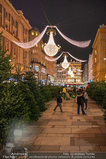 Themenfotos Weihnachtsshopping - Erster Bezirk, Wien - Do 12.12.2024 - Christbaumverkauf am Graben, Christbäume, Christbaumverkäufer16