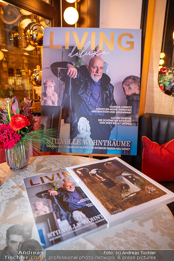 Living Deluxe Magazin Präsentation - Salon Sacher, Wien - Do 12.12.2024 - das neue Living Deluxe Magazin mit Hülle von Markus Lüpertz7