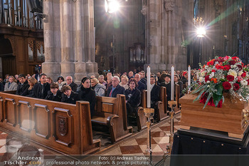 Otto Schenk Trauerfeier - Stephansdom, Wien - Mi 29.01.2025 - Aufbahrung Sarg, Übersichtsfoto, Familie, Enkelkinder87