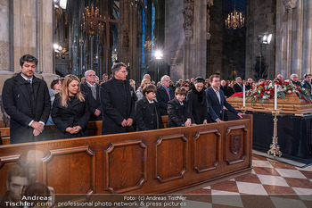 Otto Schenk Trauerfeier - Stephansdom, Wien - Mi 29.01.2025 - Trauergäste, Familie, Übersichtsfoto101