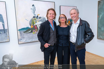 Ausstellungseröffnung - Galerie Hartinger, Wien - Do 24.04.2025 - Familie Peter KRAUS mit Ehefrau Ingrid und Sohn Mike23
