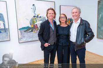 Ausstellungseröffnung - Galerie Hartinger, Wien - Do 24.04.2025 - Familie Peter KRAUS mit Ehefrau Ingrid und Sohn Mike24