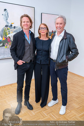 Ausstellungseröffnung - Galerie Hartinger, Wien - Do 24.04.2025 - Familie Peter KRAUS mit Ehefrau Ingrid und Sohn Mike26