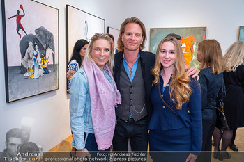 Ausstellungseröffnung - Galerie Hartinger, Wien - Do 24.04.2025 - Niko FECHTER, Mike KRAUS mit Nichte Mona93