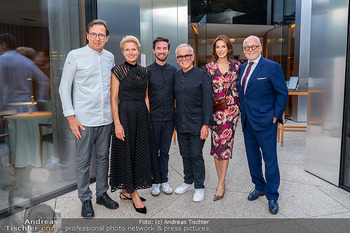 Falstaff Charity Dinner mit Wolfgang Puck - Steirereck im Stadtpark, Wien - Mo 22.09.2025 - Gruppenfoto (Reitbauers, Rosams, Pucks)20