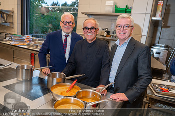 Falstaff Charity Dinner mit Wolfgang Puck - Steirereck im Stadtpark, Wien - Mo 22.09.2025 - Michael HÖLLERER, Wolfgang ROSAM, Wolfgang AMADEUS25