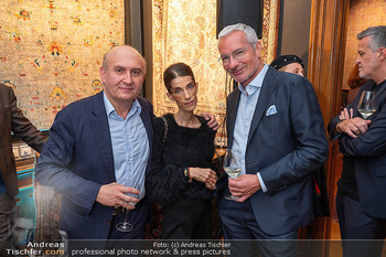 Glashütte Uhrenpräsentation - Palais Szechenyi Rahimi, Wien - Do 25.09.2025 - Ali RAHIMI mit Carina, Rainer PARIASEK113