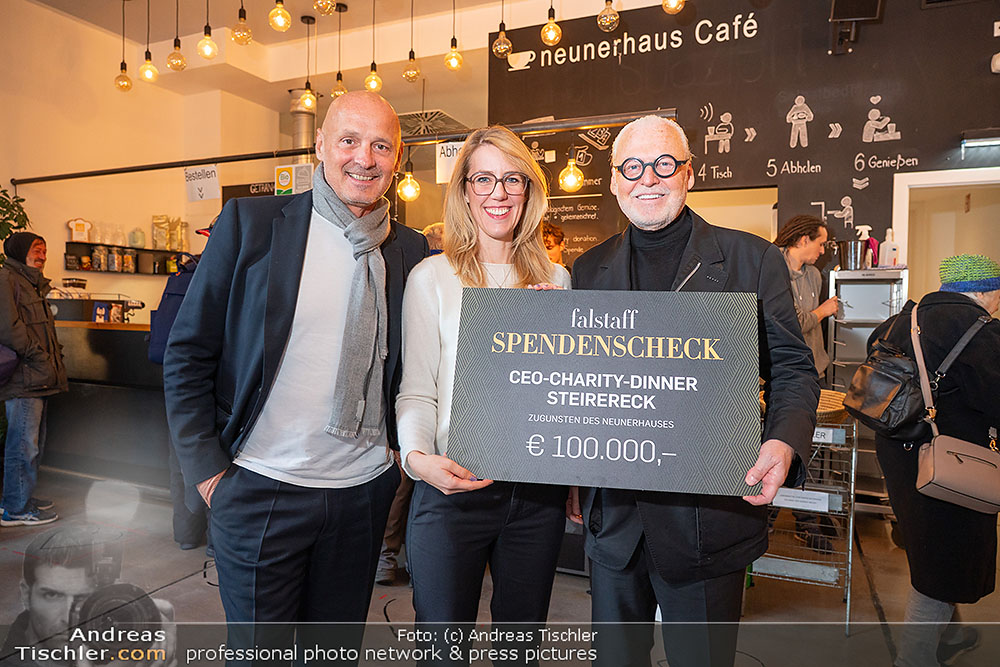 Scheckübergabe - 2025-10-20 - Neunerhaus Cafe