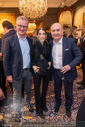 VIP Empfang Hahn Pröll - Palais Szechenyi Rahimi, Wien - Mi 10.12.2025 - Ali RAHIMI mit Freundin Carina; Markus MÜLLER91