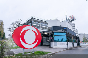 Gerda Rogers ö3 Jubiläum - Ö3 Studios im ORF Zentrum, Wien - Fr 10.04.2026 - ORF-Logo, ORF Zentrum Einfahrt, Portiert, Logo, Zentrale91