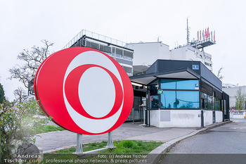 Gerda Rogers ö3 Jubiläum - Ö3 Studios im ORF Zentrum, Wien - Fr 10.04.2026 - ORF-Logo, ORF Zentrum Einfahrt, Portiert, Logo, Zentrale92