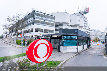Gerda Rogers ö3 Jubiläum - Ö3 Studios im ORF Zentrum, Wien - Fr 10.04.2026 - ORF-Logo, ORF Zentrum Einfahrt, Portiert, Logo, Zentrale93