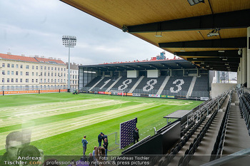 Team Milka Präsentation - Sport-Club Platz, Wien - Do 16.04.2026 - neues Sport-Club Stadtion, Fußballstadion, Tribünen, Sitze, le43