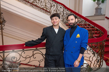 ESC Empfang des Bundespräsidenten - Präsidentschaftskanzlei, Wien - Di 21.04.2026 - Conchita WURST (Thomas NEUWIRTH), JJ (Johannes PIETSCH)27