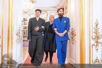 ESC Empfang des Bundespräsidenten - Präsidentschaftskanzlei, Wien - Di 21.04.2026 - Conchita WURST (Thomas NEUWIRTH), JJ (Johannes PIETSCH), Mariann37