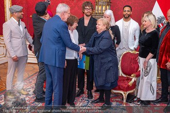 ESC Empfang des Bundespräsidenten - Präsidentschaftskanzlei, Wien - Di 21.04.2026 - Doris SCHMIDAUER, Alexander VAN DER BELLEN, Marianne MENDT77