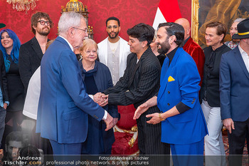 ESC Empfang des Bundespräsidenten - Präsidentschaftskanzlei, Wien - Di 21.04.2026 - Alexander VAN DER BELLEN, Marianne MENDT, JJ, Conchita WURST81