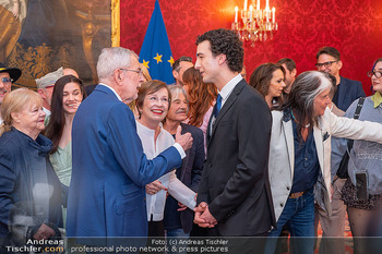 ESC Empfang des Bundespräsidenten - Präsidentschaftskanzlei, Wien - Di 21.04.2026 - Alexander VAN DER BELLEN, Doris SCHMIDAUER, COSMO (Benjamin GEDE83