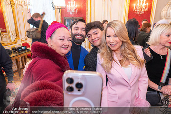 ESC Empfang des Bundespräsidenten - Präsidentschaftskanzlei, Wien - Di 21.04.2026 - Tini KAINRATH, Conchita WURST, Simone STELZER, JJ (Johannes PIET103