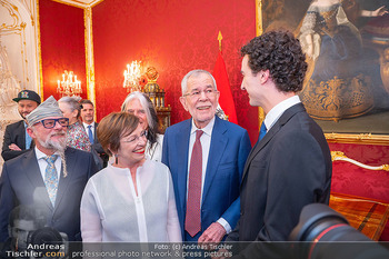 ESC Empfang des Bundespräsidenten - Präsidentschaftskanzlei, Wien - Di 21.04.2026 - Alexander VAN DER BELLEN, Doris SCHMIDAUER, COSMO (Benjamin GEDE105