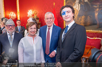 ESC Empfang des Bundespräsidenten - Präsidentschaftskanzlei, Wien - Di 21.04.2026 - Alexander VAN DER BELLEN, Doris SCHMIDAUER, COSMO (Benjamin GEDE107