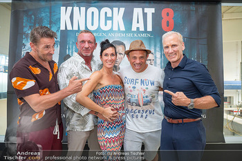 Pressekonferenz ´Knock at 8´ - Brotway, Wien - Di 04.08.2026 - Max FRAISL, Adriana ZARTL, Will ROBERTS, Leo ABERER, Mark KELLER23