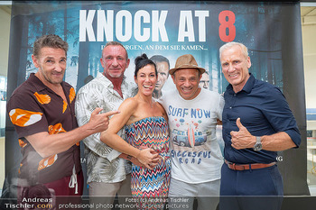 Pressekonferenz ´Knock at 8´ - Brotway, Wien - Di 04.08.2026 - Max FRAISL, Adriana ZARTL, Will ROBERTS, Leo ABERER, Mark KELLER24