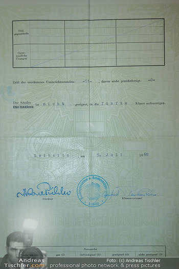 Premiere Andreas Ferner - Orpheum, Wien - Mi 28.10.2026 - original Zeugnis von Heribert KASPER4